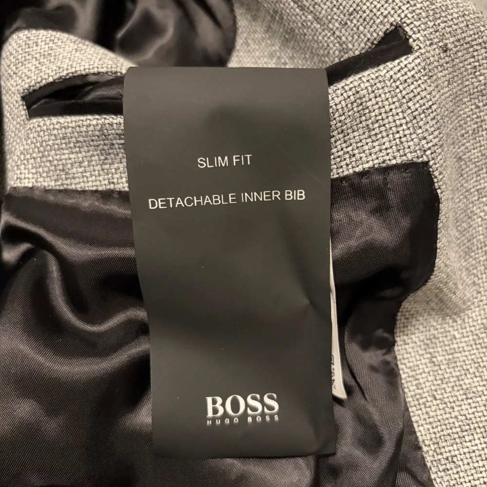 Boss Mens Sport Coat with Removable Puffer Vest Black Grey Size 44L - Picture 3 of 6